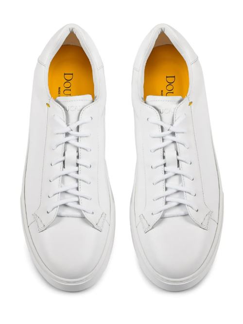 SNEAKER IN PELLE DOUCALS | DU3422SPENUV214IW00CHIFFON BIANCO/F.DO BIANCO